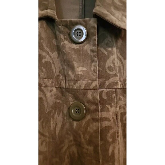 R Q T Womens Blazer Soft Pesto Olive Green Stylish Medium 2 Button Jacket - Picture 7 of 11